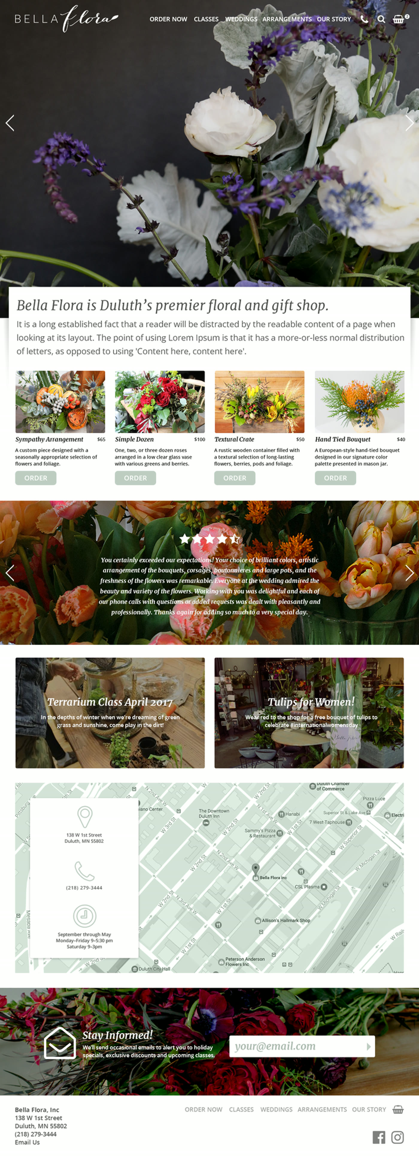 Bella Flora website