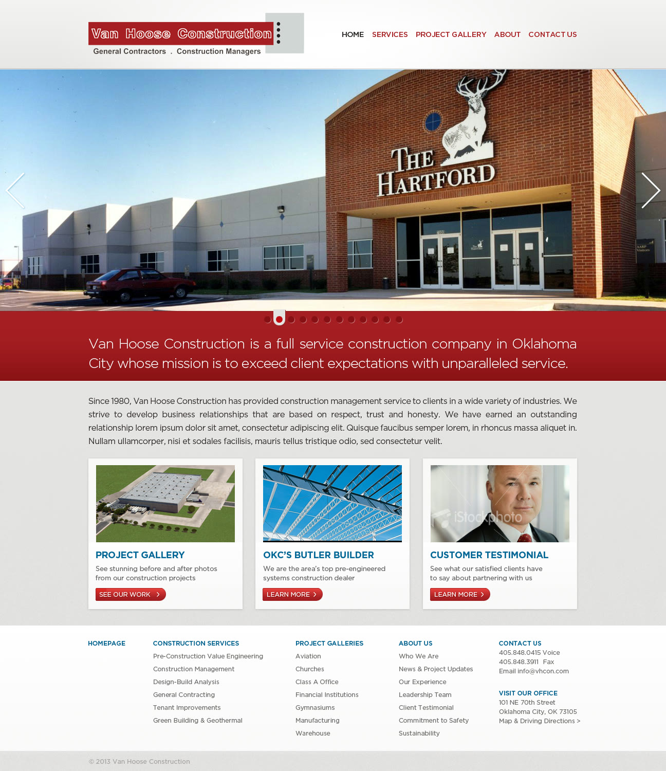 Van Hoose Construction website